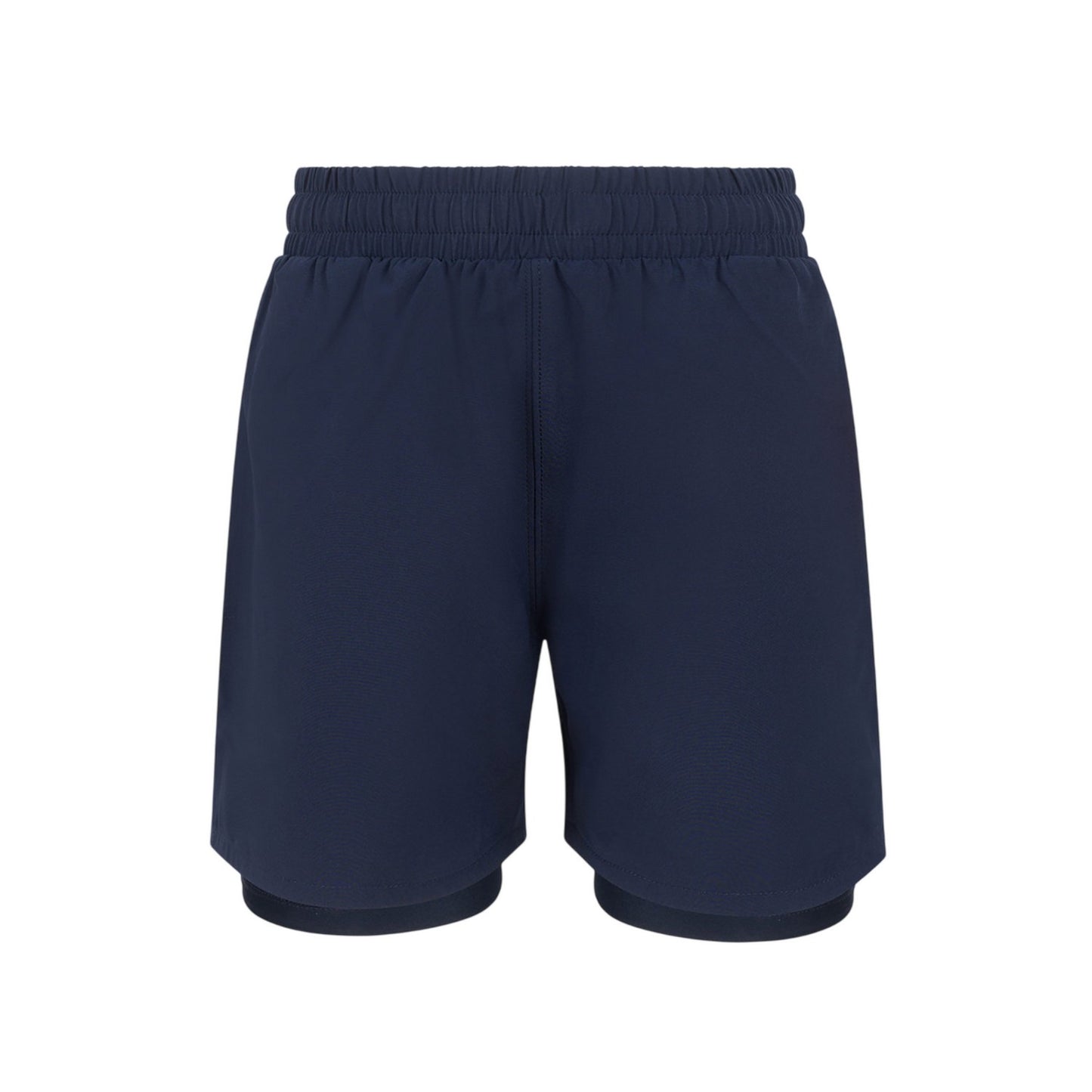 Navy - Front - Tombo Childrens-Kids Double Layer Sports Shorts