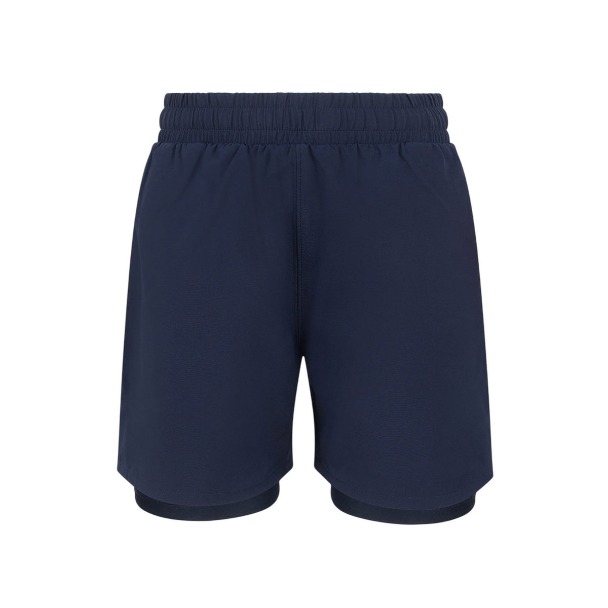 Navy - Front - Tombo Childrens-Kids Double Layer Sports Shorts