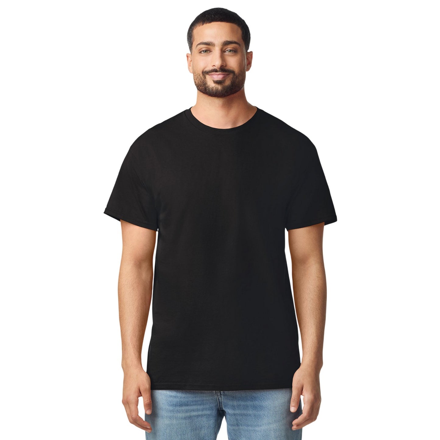 Black - Side - Gildan Mens Cotton Lightweight T-Shirt