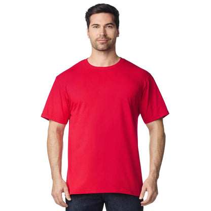 Red - Back - Gildan Mens Soft Style Enzyme Washed Midweight T-Shirt
