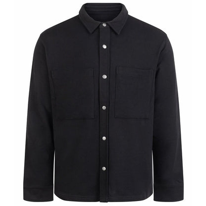 Black - Front - Front Row Mens Premium Piqué Overshirt