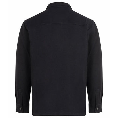 Black - Back - Front Row Mens Premium Piqué Overshirt