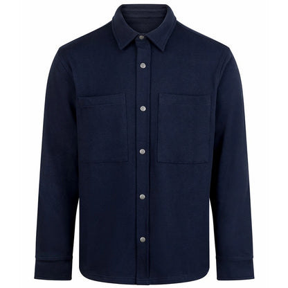 Navy - Front - Front Row Mens Premium Piqué Overshirt