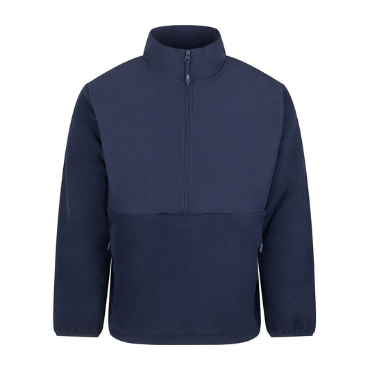 Navy - Front - Front Row Mens Microfleece Half Zip Fleece Top