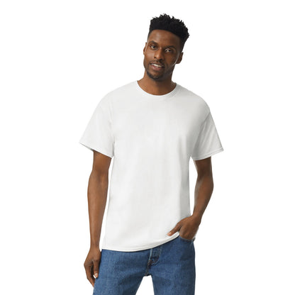 White - Side - Gildan Unisex Adult Prepared For Dye Ultra Cotton T-Shirt