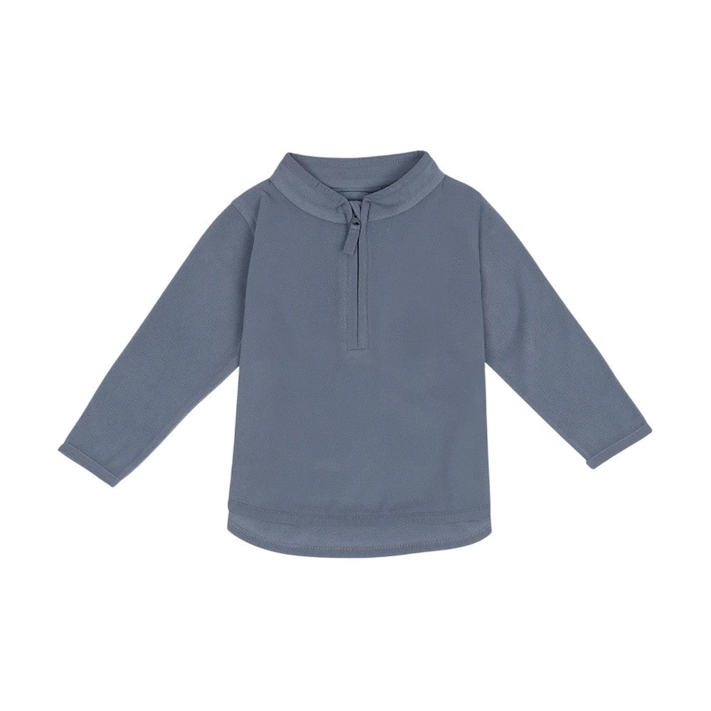 Stone Blue - Front - Larkwood Baby Lightweight Half Zip Fleece Top