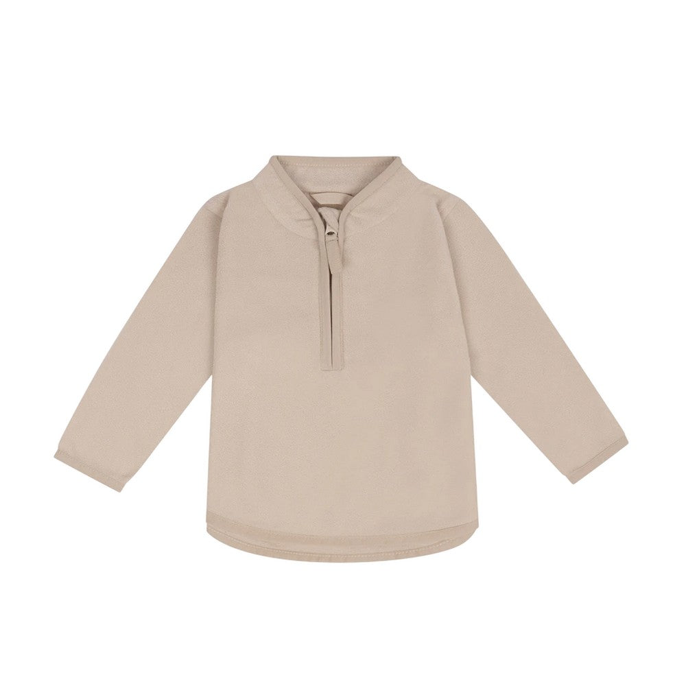 Light Stone - Front - Larkwood Baby Lightweight Half Zip Fleece Top