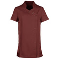 Burgundy - Front - Premier Womens-Ladies *Orchid* Tunic - Health Beauty & Spa - Workwear