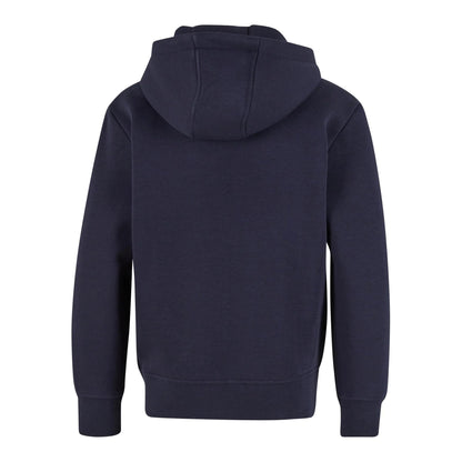 Navy - Back - New Morning Studios Childrens-Kids Oversized Full Zip Hoodie