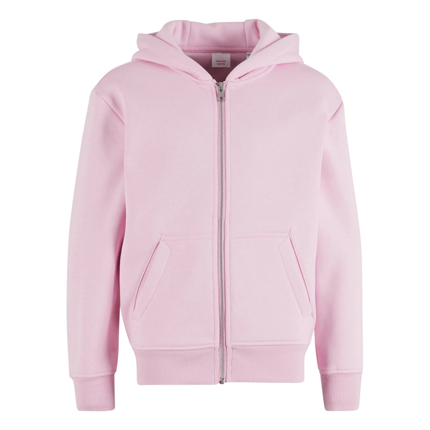 Soft Pink - Front - New Morning Studios Childrens-Kids Oversized Full Zip Hoodie