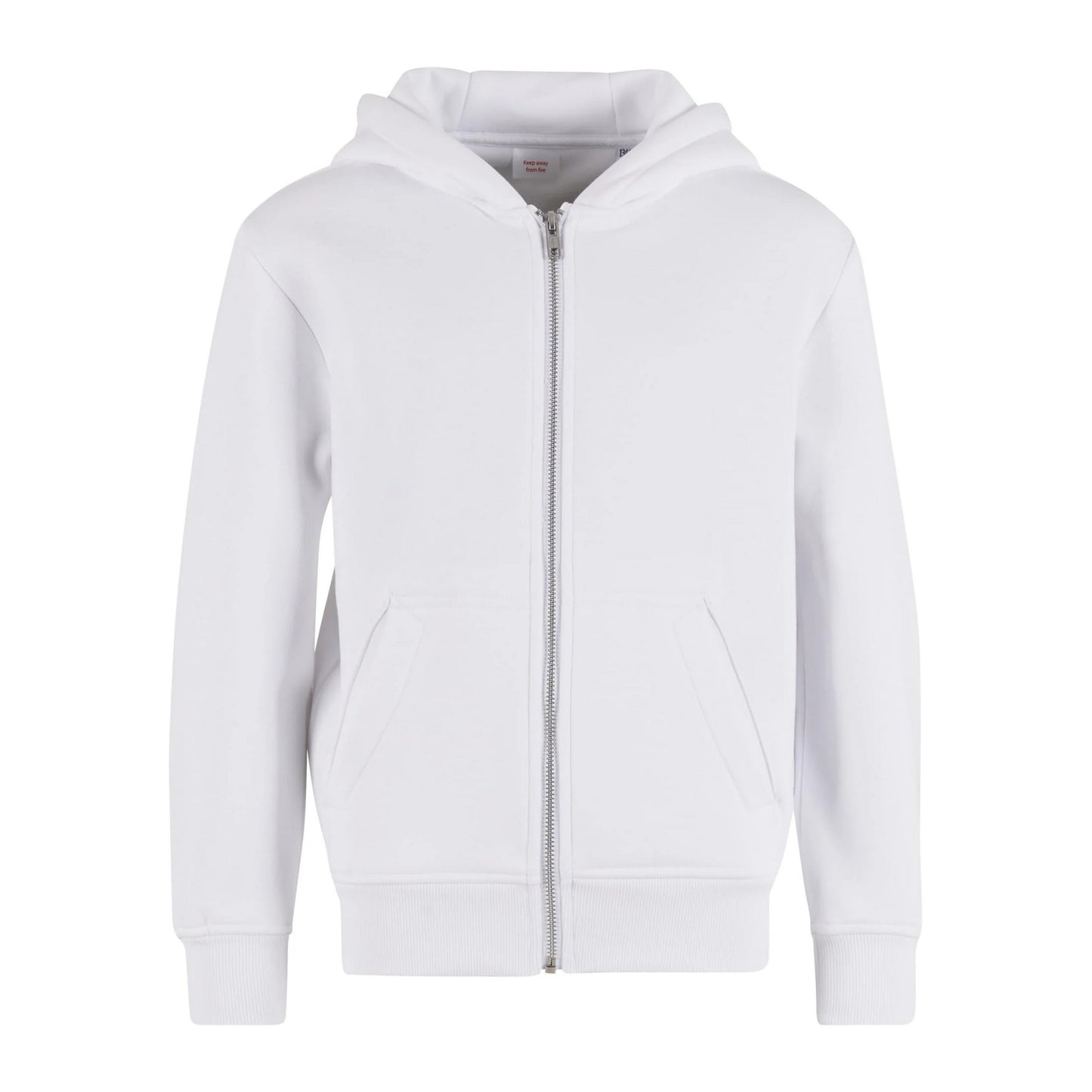 White - Front - New Morning Studios Childrens-Kids Oversized Full Zip Hoodie