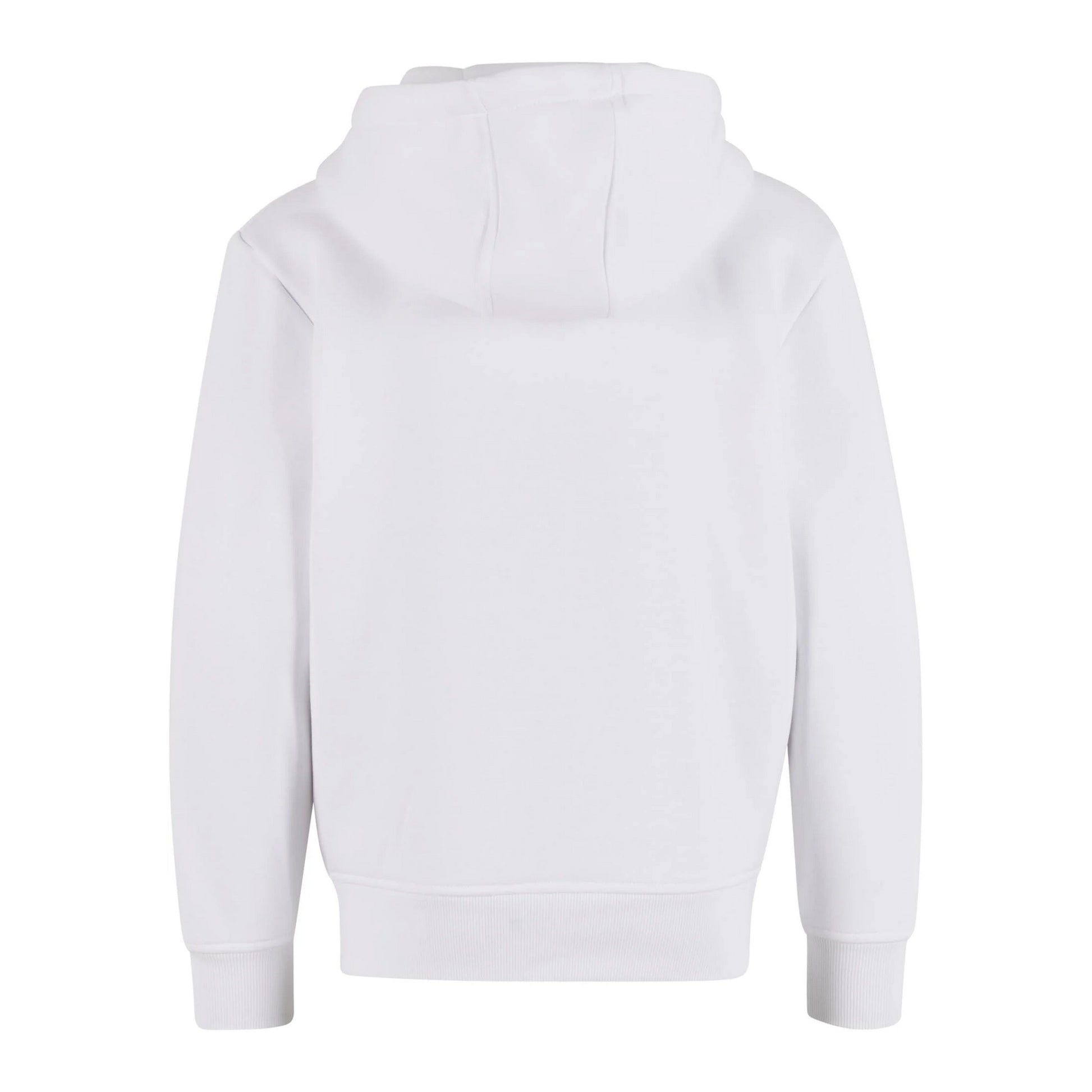 White - Back - New Morning Studios Childrens-Kids Oversized Full Zip Hoodie