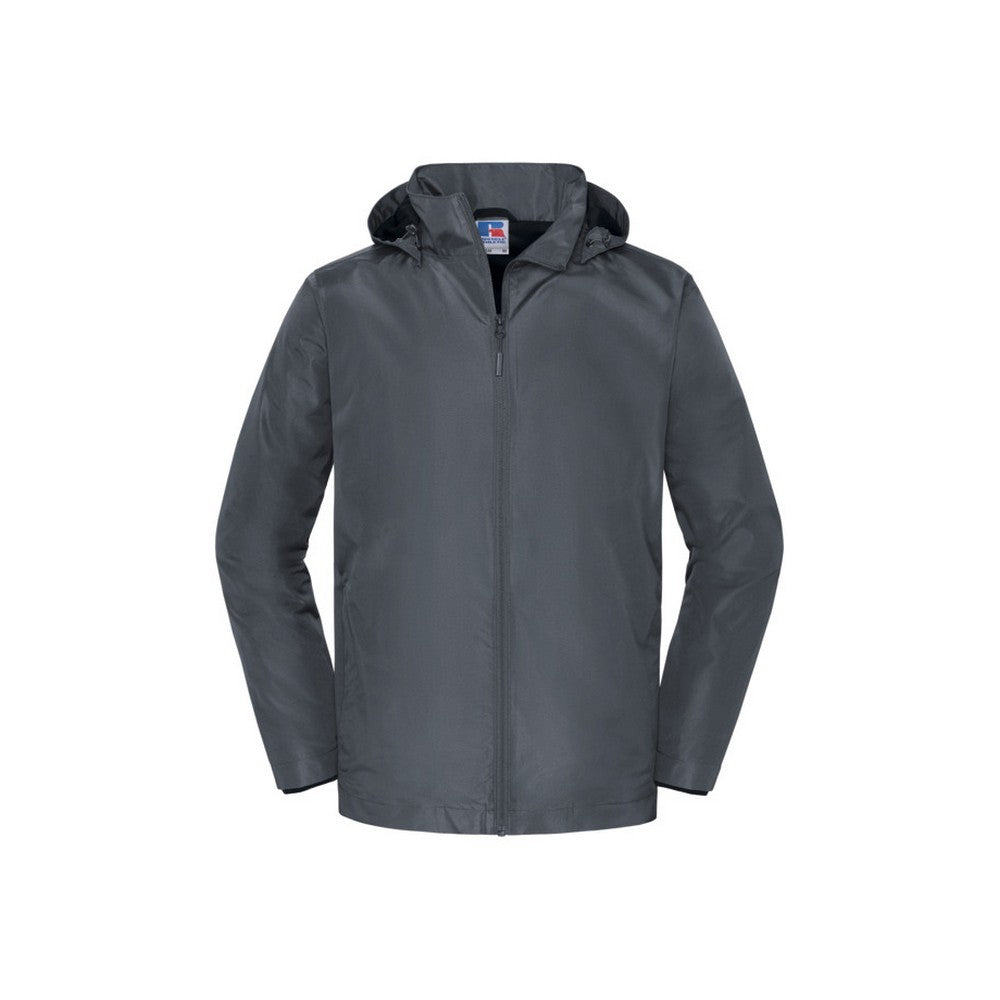 Iron Grey - Front - Russell Collection Mens Essential Weatherproof Shell Jacket