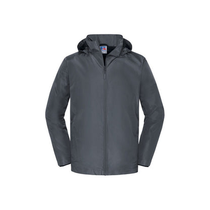 Iron Grey - Front - Russell Collection Mens Essential Weatherproof Shell Jacket