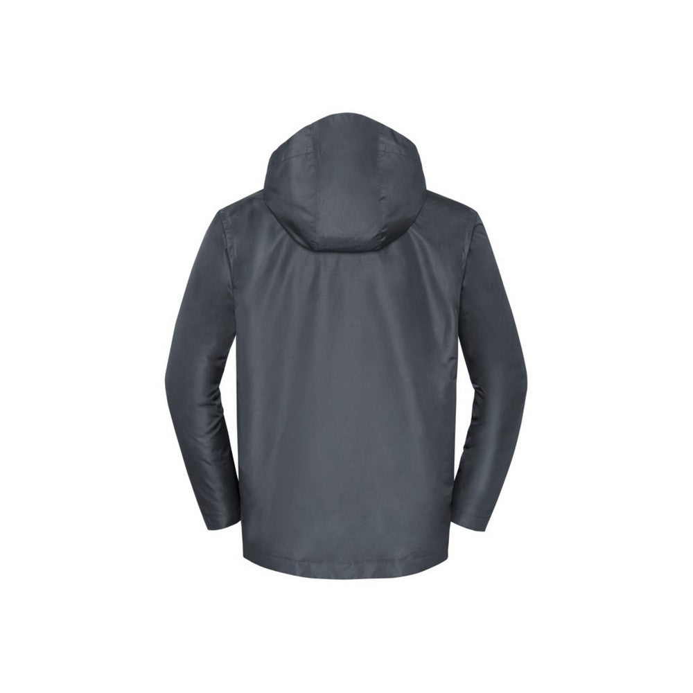 Iron Grey - Back - Russell Collection Mens Essential Weatherproof Shell Jacket