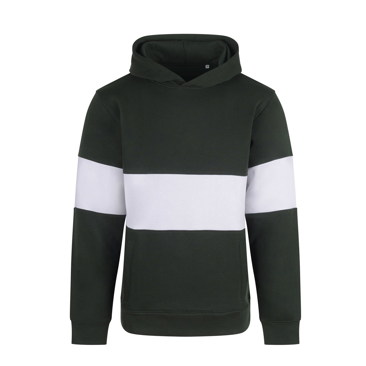 Bottle-White - Front - Front Row Mens Heavyweight Panelled Hoodie
