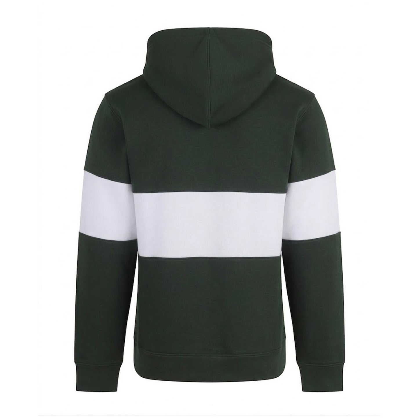 Bottle-White - Back - Front Row Mens Heavyweight Panelled Hoodie