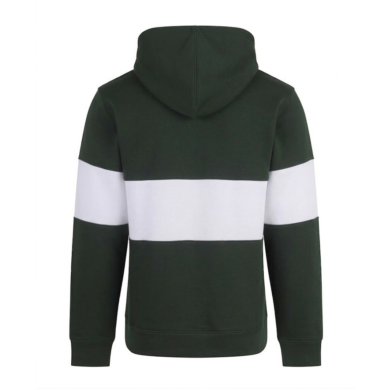Bottle-White - Back - Front Row Mens Heavyweight Panelled Hoodie