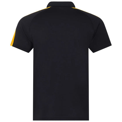 Black-Gold - Back - Finden & Hales Mens Team Polo Shirt