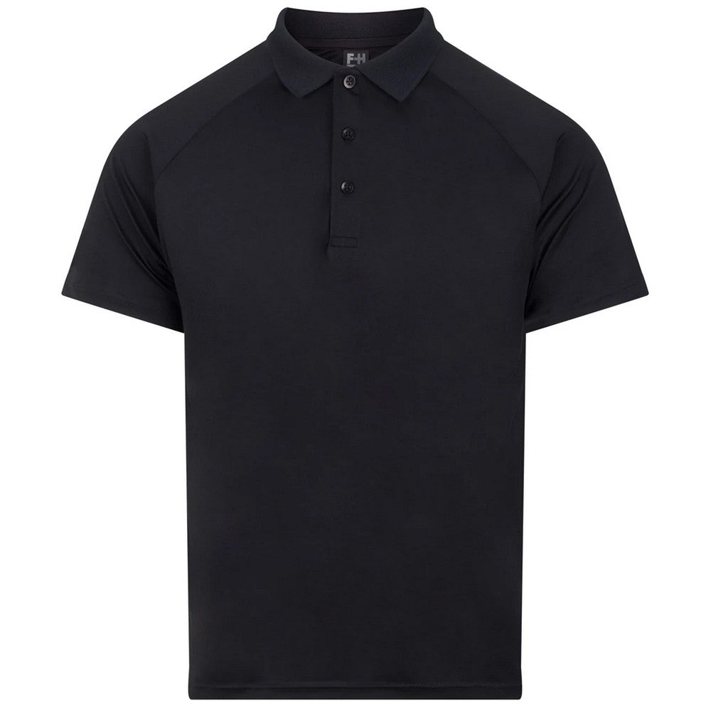 Black - Front - Finden & Hales Mens Team Polo Shirt