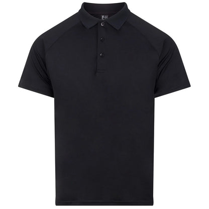 Black - Front - Finden & Hales Mens Team Polo Shirt