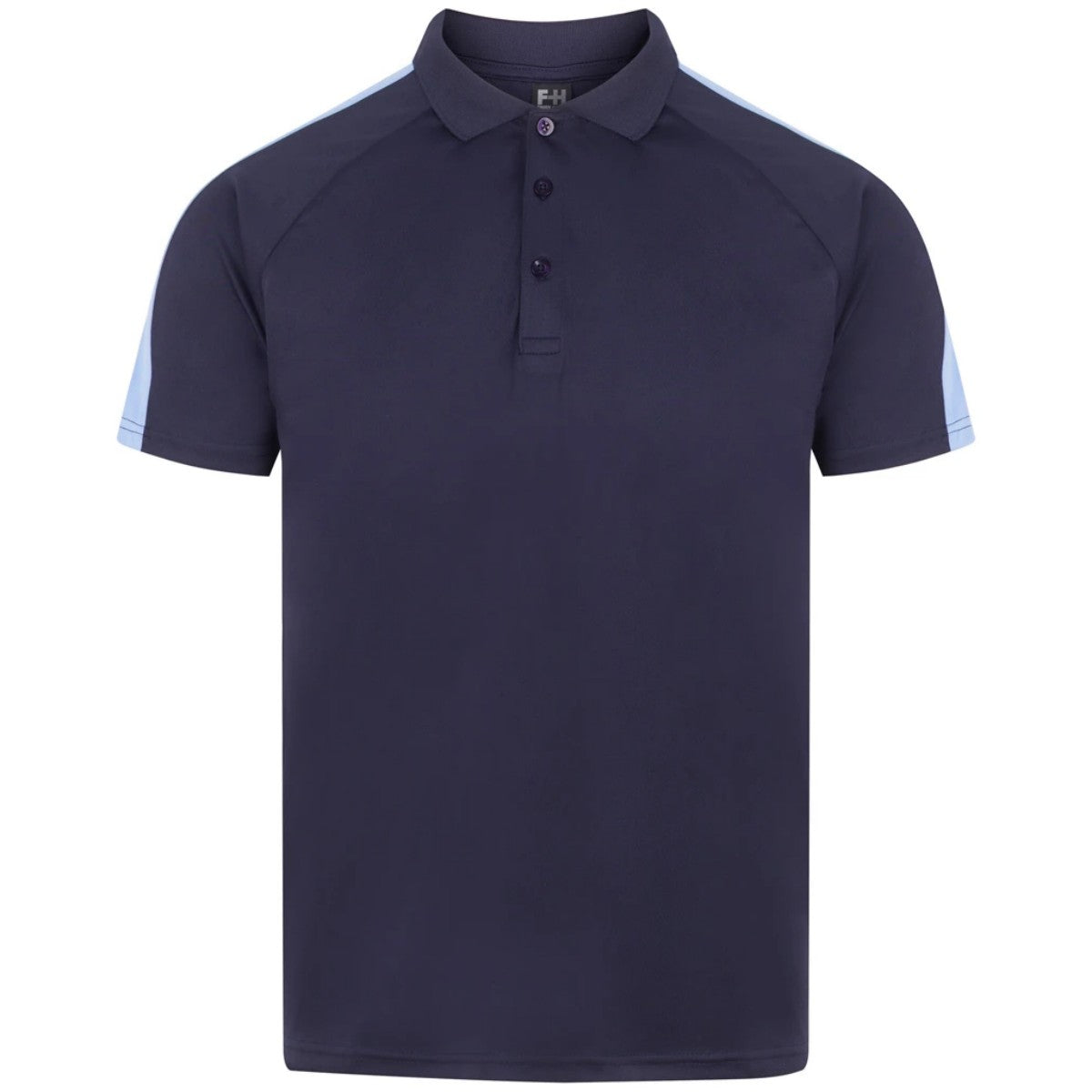 Navy-Sky - Front - Finden & Hales Mens Team Polo Shirt