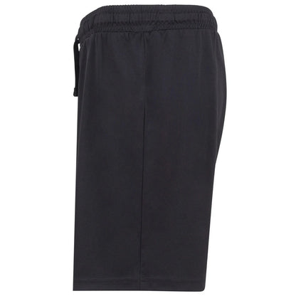 Black - Side - Finden & Hales Childrens-Kids Team No Pocket Shorts