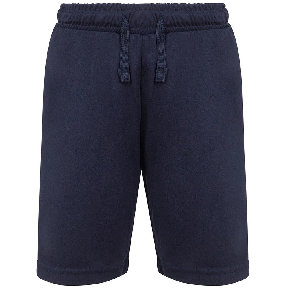 Navy - Front - Finden & Hales Childrens-Kids Team No Pocket Shorts