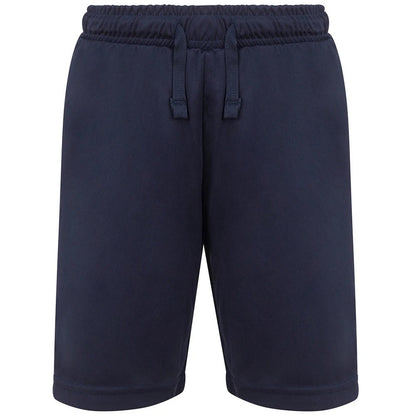 Navy - Front - Finden & Hales Childrens-Kids Team No Pocket Shorts