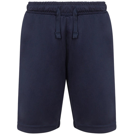 Navy - Front - Finden & Hales Childrens-Kids Team No Pocket Shorts