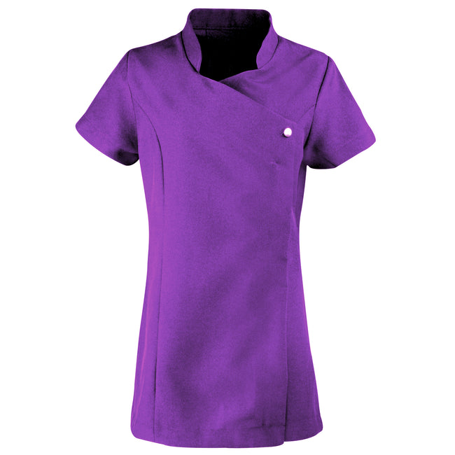 Purple - Front - Premier Ladies-Womens *Blossom* Tunic - Health Beauty & Spa - Workwear