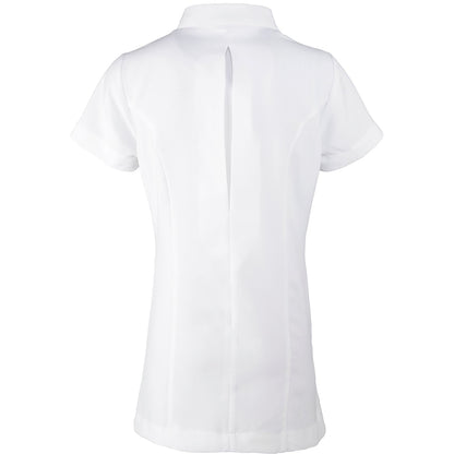 White - Back - Premier Ladies-Womens *Blossom* Tunic - Health Beauty & Spa - Workwear