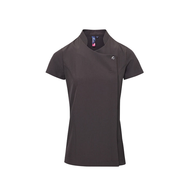 Dark Grey - Front - Premier Ladies-Womens *Blossom* Tunic - Health Beauty & Spa - Workwear