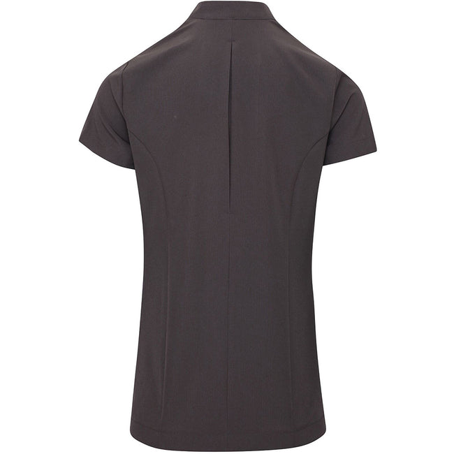 Dark Grey - Back - Premier Ladies-Womens *Blossom* Tunic - Health Beauty & Spa - Workwear