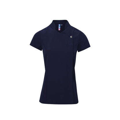 Navy - Front - Premier Ladies-Womens *Blossom* Tunic - Health Beauty & Spa - Workwear