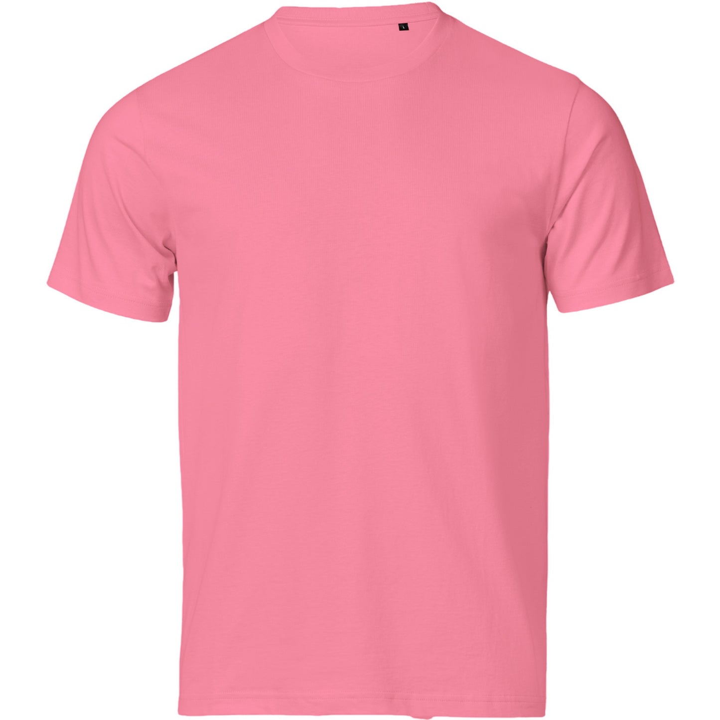 Bubblegum Pink - Front - Tee Jays Unisex Adult Unlabeled Luxury T-Shirt