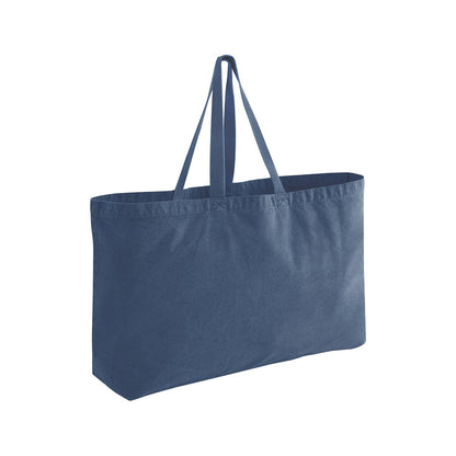 Vintage Denim - Front - Westford Mill Washed Garment Dyed Oversized Tote Bag