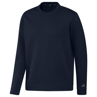 Collegiate Navy - Front - Adidas Unisex Adult Blank Crew Neck Sweatshirt