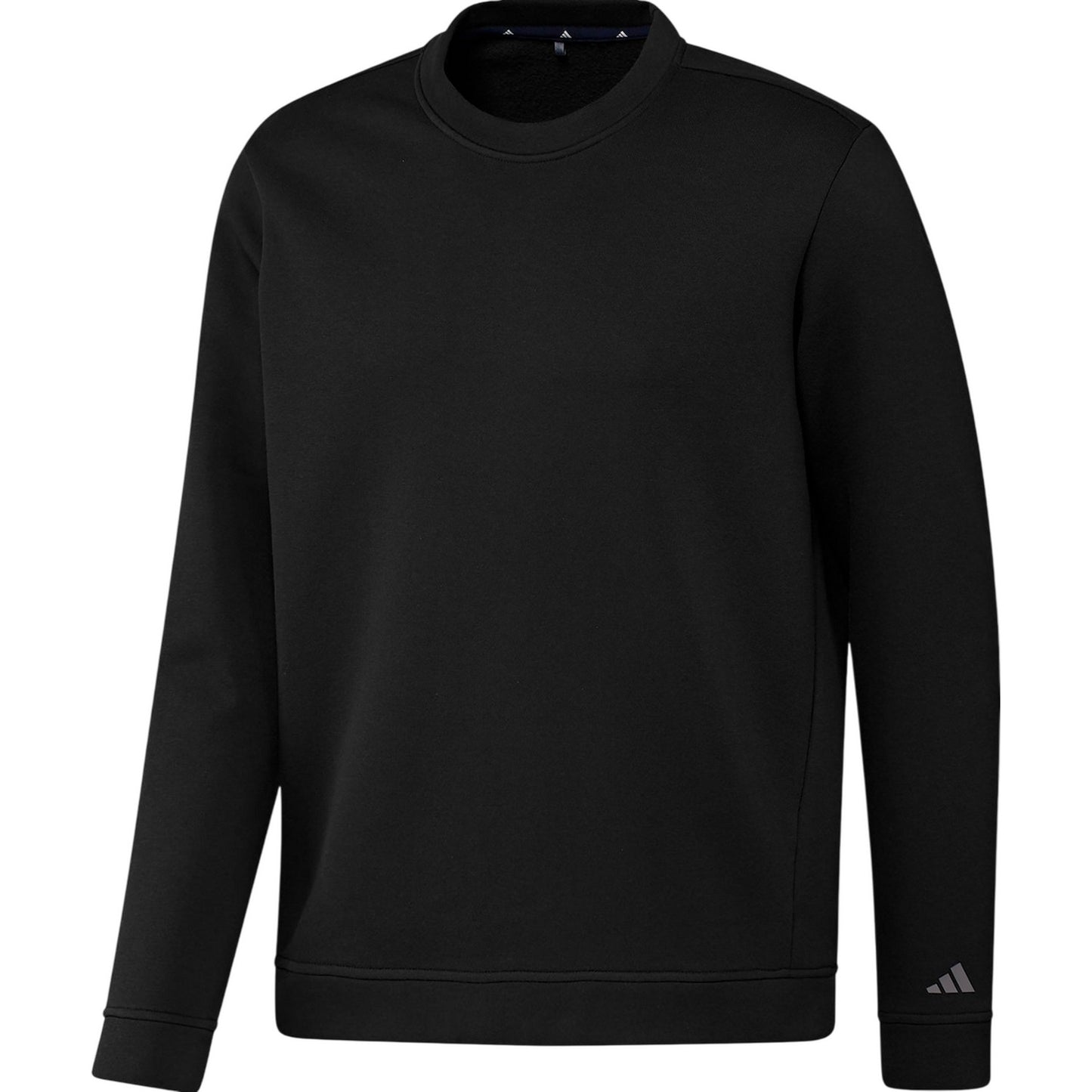Black - Front - Adidas Unisex Adult Blank Crew Neck Sweatshirt