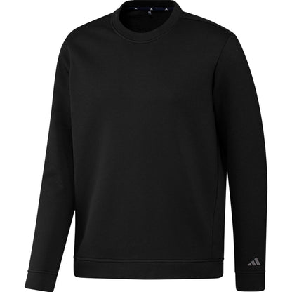 Black - Front - Adidas Unisex Adult Blank Crew Neck Sweatshirt