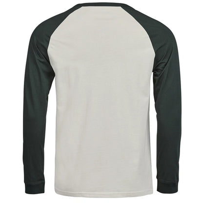 Cement-Dark Green - Back - Tee Jays Mens Unlabeled Baseball T-Shirt