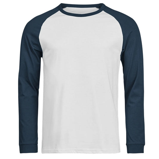 White-Ink - Front - Tee Jays Mens Unlabeled Baseball T-Shirt