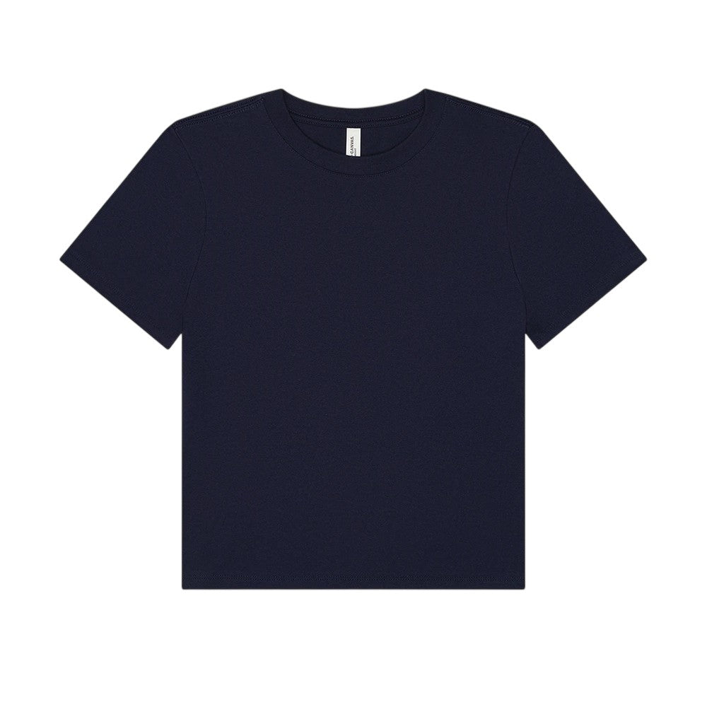 Navy - Front - Bella + Canvas Womens-Ladies Heavyweight Boxy T-Shirt