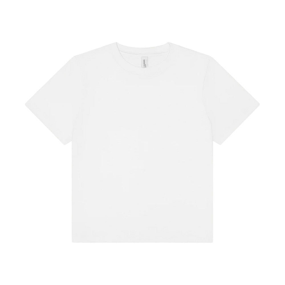 White - Front - Bella + Canvas Womens-Ladies Heavyweight Boxy T-Shirt