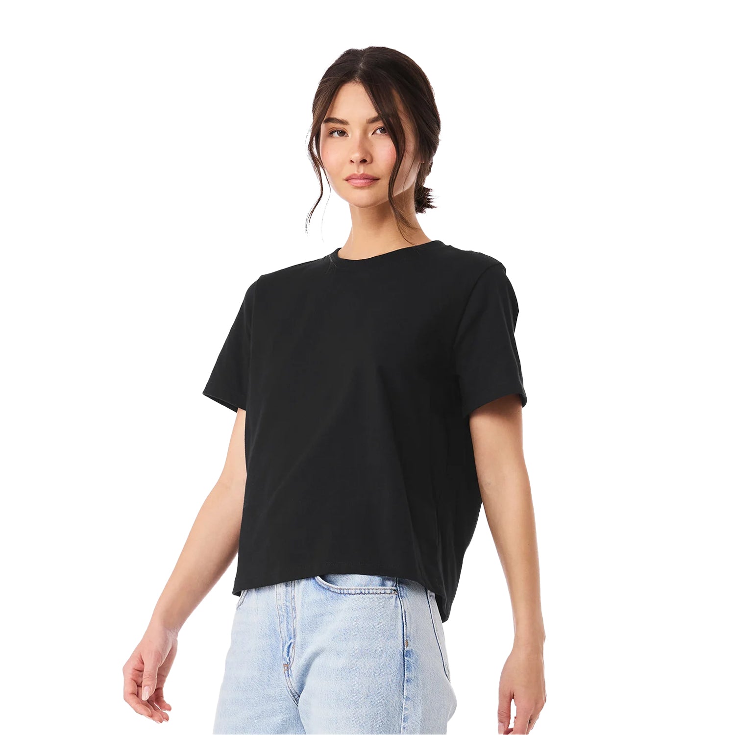 Vintage Black - Side - Bella + Canvas Womens-Ladies Heavyweight Boxy T-Shirt