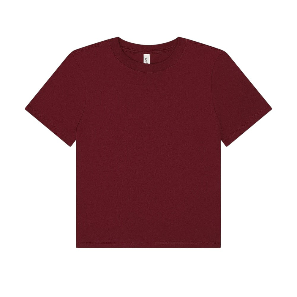 Maroon - Front - Bella + Canvas Womens-Ladies Heavyweight Boxy T-Shirt