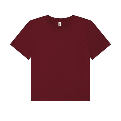 Maroon - Front - Bella + Canvas Womens-Ladies Heavyweight Boxy T-Shirt