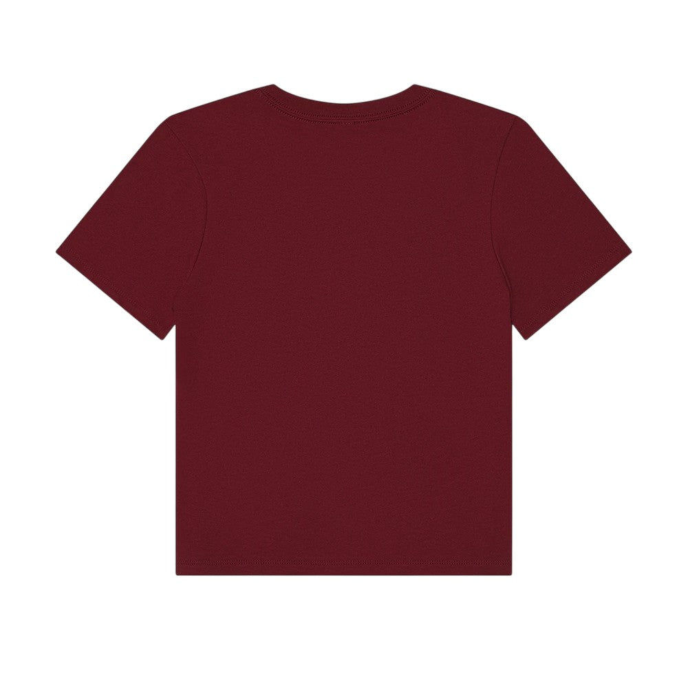 Maroon - Back - Bella + Canvas Womens-Ladies Heavyweight Boxy T-Shirt