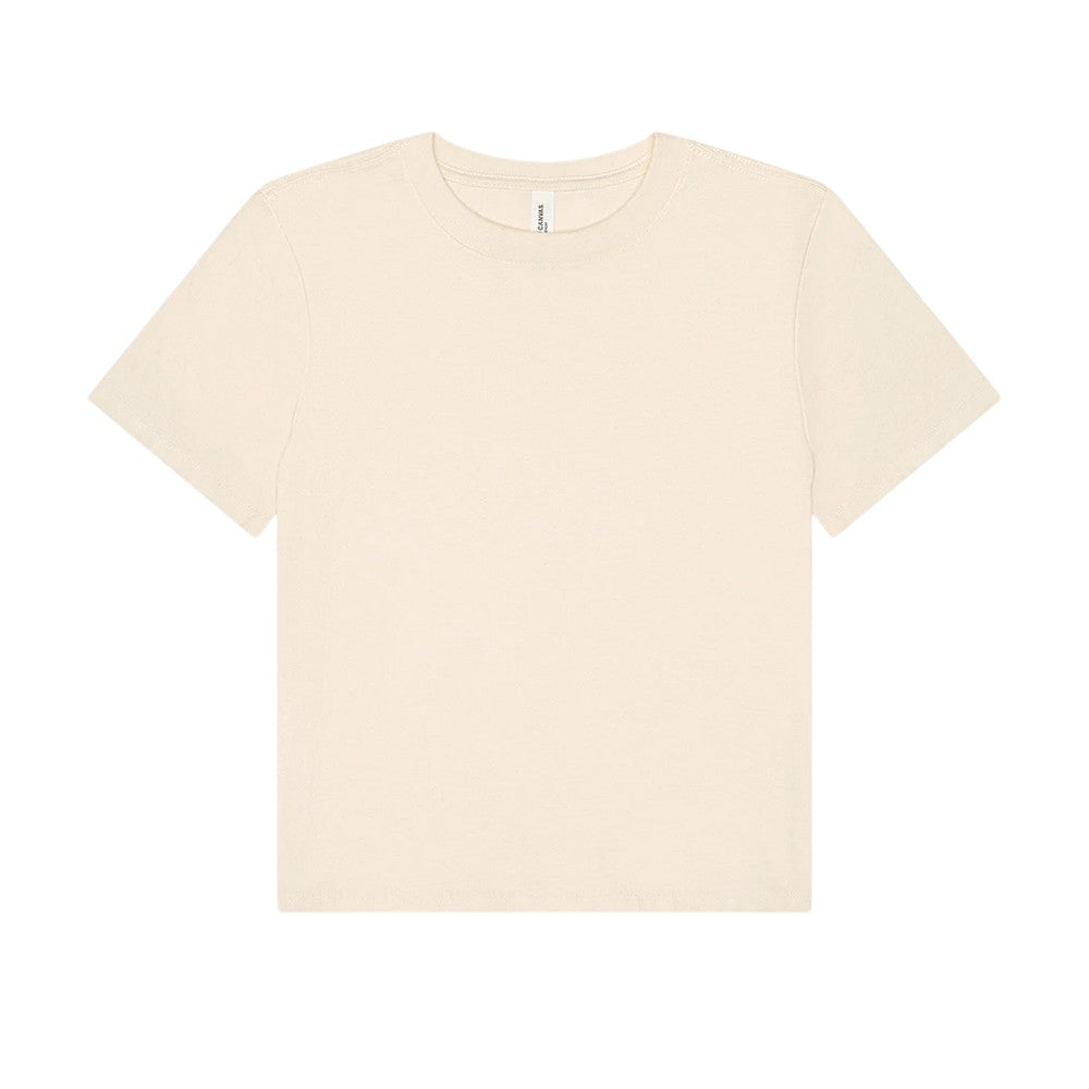 Natural - Front - Bella + Canvas Womens-Ladies Heavyweight Boxy T-Shirt