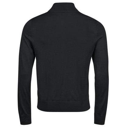 Black - Back - Tee Jays Mens Knitted Full Zip Jacket